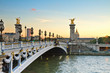 Photo: Bridge of Alexandre III at sunset Bridge of Alexandre III at sunset