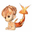 Cute Toon Goldfish Merman