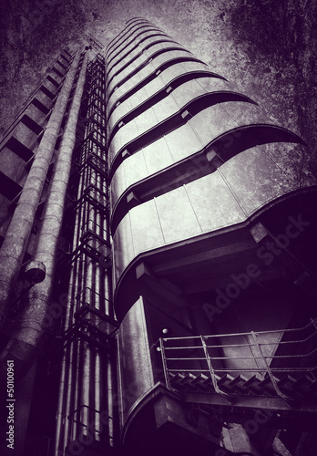 Photo: modern architecture on textured background modern architecture on textured background