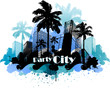 Tropical urban party city background EPS 10