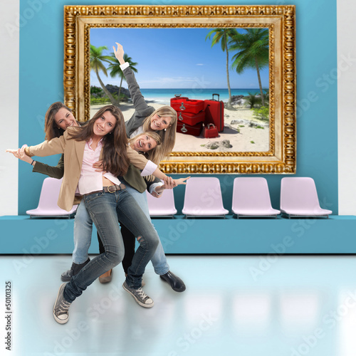 Photo: Happy friends and travel Happy friends and travel