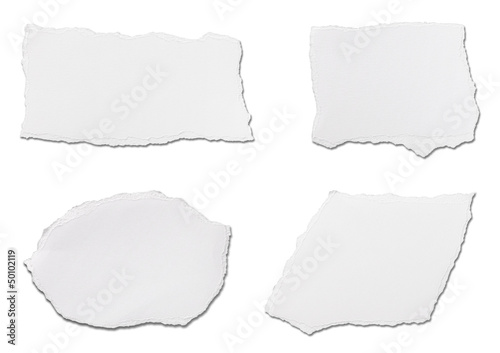 Photo: white paper ripped message background white paper ripped message background