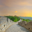 Great Wall of China during sunset