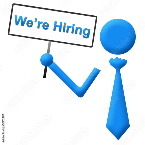 Illustration: We Are Hiring Signboard We Are Hiring Signboard