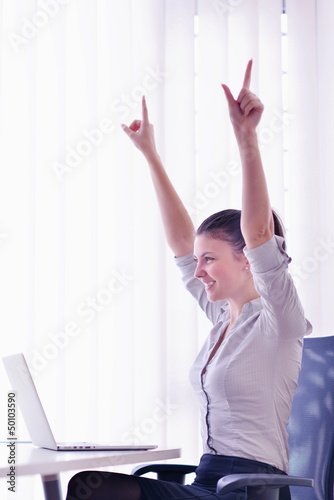 Photo: business woman at office business woman at office