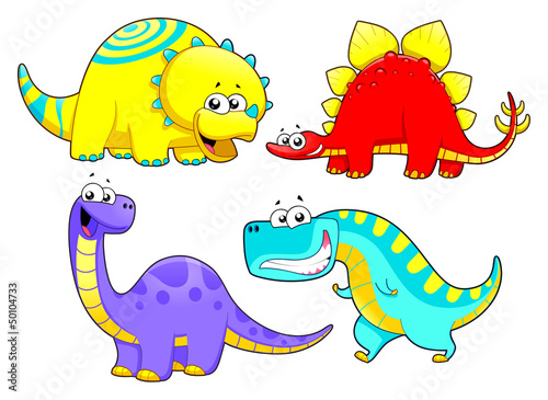 Vector: Dinosaurs Family. Dinosaurs Family.