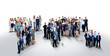 business people team with world map