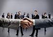 handshake isolated on business background
