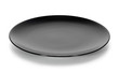Black plate isolated on white background
