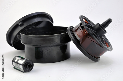 Photo: Film Roll and Canister 35mm Format Film Roll and Canister 35mm Format