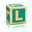 letter l alphabet cubes font