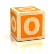 letter o alphabet cubes font