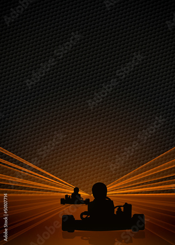 Illustration: Gokart background Gokart background