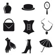Accessories of the woman.Vector.