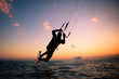 Kite boarding. Kitesurf freestyle