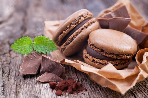 Photo: Macarons chocolat Macarons chocolat