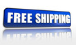 free shipping blue banner