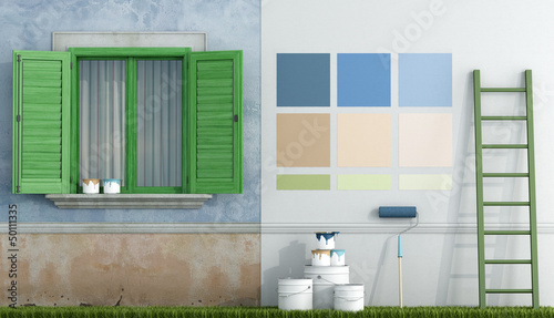 Illustration: Painting of an old house Painting of an old house