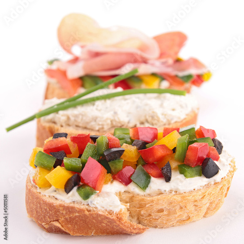 Photo: bruschetta with vegetables bruschetta with vegetables