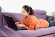 The girl on the sofa