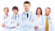Smiling medical doctors with stethoscopes