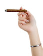 Holding a cigar