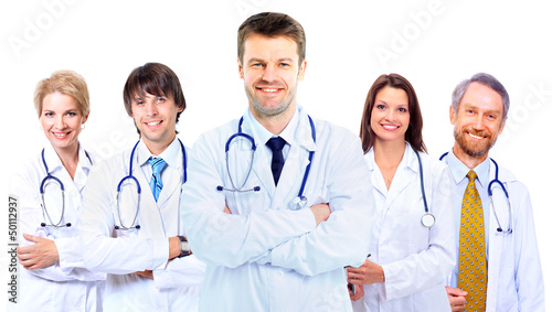 Photo: Smiling medical doctors with stethoscopes Smiling medical doctors with stethoscopes
