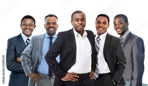 Photo: Young African American Business Man leading a team Young African American Business Man leading a team