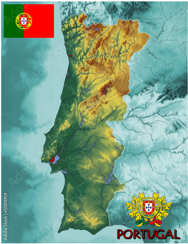 Vector: Portugal Europe national emblem map symbol motto Portugal Europe national emblem map symbol motto