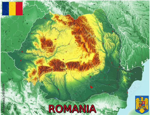 Vector: Romania Europe national emblem map symbol motto Romania Europe national emblem map symbol motto