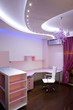 Interior of a modern pink room