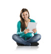 Woman with tablet