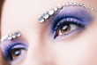Makeup of eyes. Macro