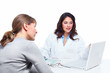 Foto: Doctor woman and patient. Doctor woman and patient.