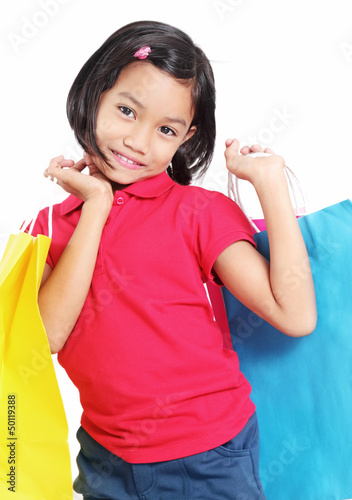 Photo: Cute Girl In Shopping Cute Girl In Shopping