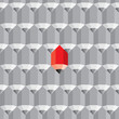 creative pencil pattern, leadership concept