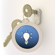 Locked Unlocked idea icon on key pendant