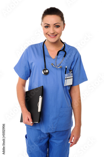 Photo: Young cheerful female doctor Young cheerful female doctor