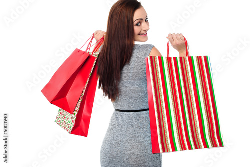 Photo: Young shopaholic female Young shopaholic female