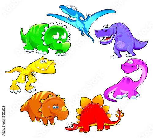 Vector: Dinosaurs rainbow. Dinosaurs rainbow.