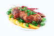 Garnished roasted duck