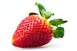 juicy strawberries isolated on white background