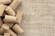 Corks and sisal background
