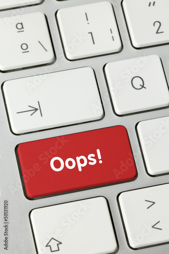 Photo: Oops! keyboard key Oops! keyboard key