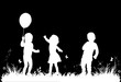 Children's play in the meadow