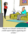 Husband is concerned about look of credit report