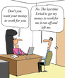 Financial counselor asks a client about his money