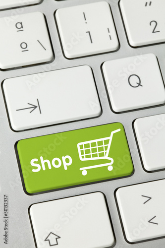 Photo: Shop keyboard key Finger Shop keyboard key Finger