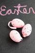 Foto: Pink Easter eggs and text Pink Easter eggs and text