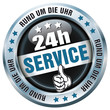 Button - 24h Service - Rund um die Uhr